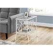 Accent Table Side End Nightstand Lamp Living Room Bedroom Metal White