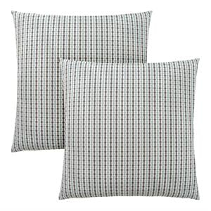 Pillows Set Of 2 18 X 18 Square Accent Sofa Couch Bedroom Polyester Blue