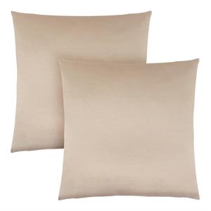 Pillows Set Of 2 18 X 18 Square Accent Sofa Couch Bedroom Polyester Gold