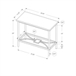 Accent Table Side End Narrow Small 2 Tier Bedroom Metal Brown
