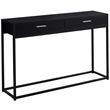 Accent Table Console Entryway Narrow Sofa Bedroom Metal Black