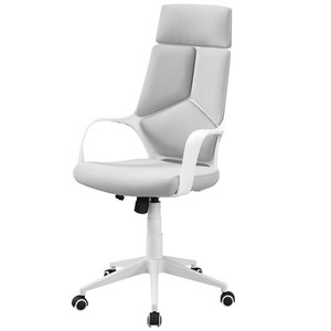 Office Chair Swivel Ergonomic Armrests Computer Desk Work Metal White