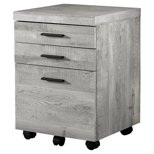 File Cabinet Rolling Mobile Printer Stand Office Work Laminate Grey