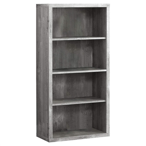 Bookshelf Bookcase Etagere 5 Tier 48&quotH Office Bedroom Laminate Grey
