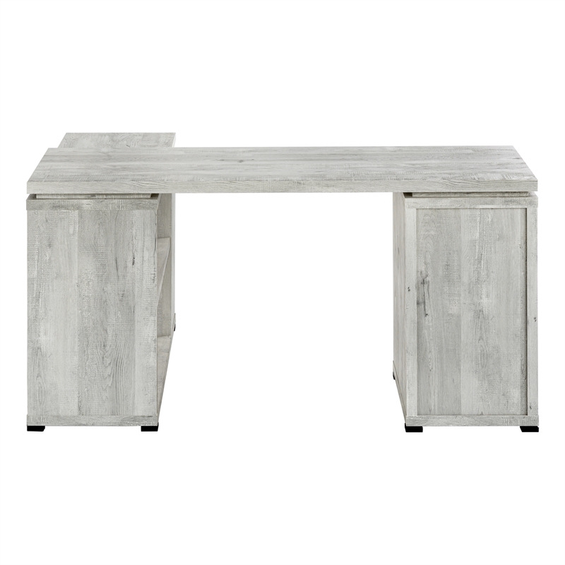 Computer Desk Home Office Corner L Shape Work Laptop Laminate Grey