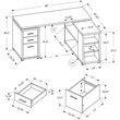 Computer Desk Home Office Corner L Shape Work Laptop Laminate Grey