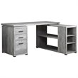 Computer Desk Home Office Corner L Shape Work Laptop Laminate Grey