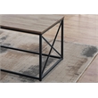 Table Set 3pcs Set Coffee End Side Accent Living Room Metal Brown Black