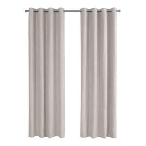 Curtain Panel 54&quotW X 84&quotL Grommet Bedroom Kitchen Micro Suede Beige