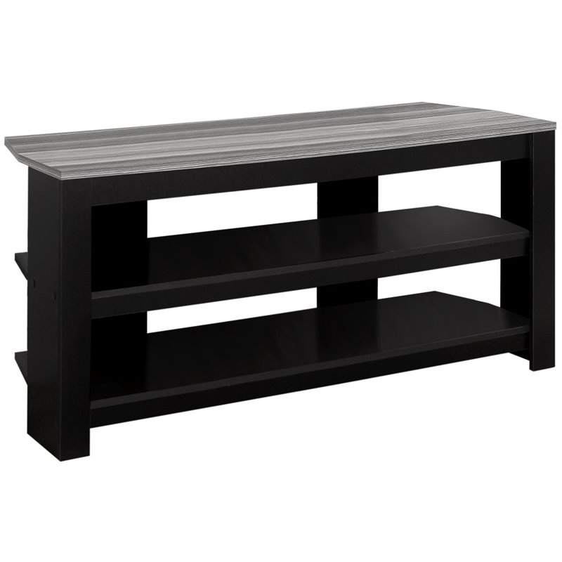 Tv Stand 42 Inch Console Living Room Bedroom Laminate Black