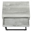 Accent Table C-shaped End Side Snack Living Room Bedroom Metal Grey