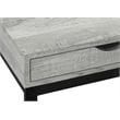 Accent Table C-shaped End Side Snack Living Room Bedroom Metal Grey