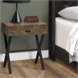 Accent Table Side End Nightstand Lamp Living Room Bedroom Metal Brown