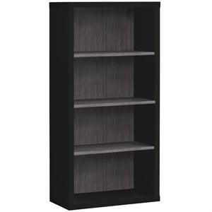 Bookshelf Bookcase Etagere 5 Tier 48&quotH Office Bedroom Laminate Black