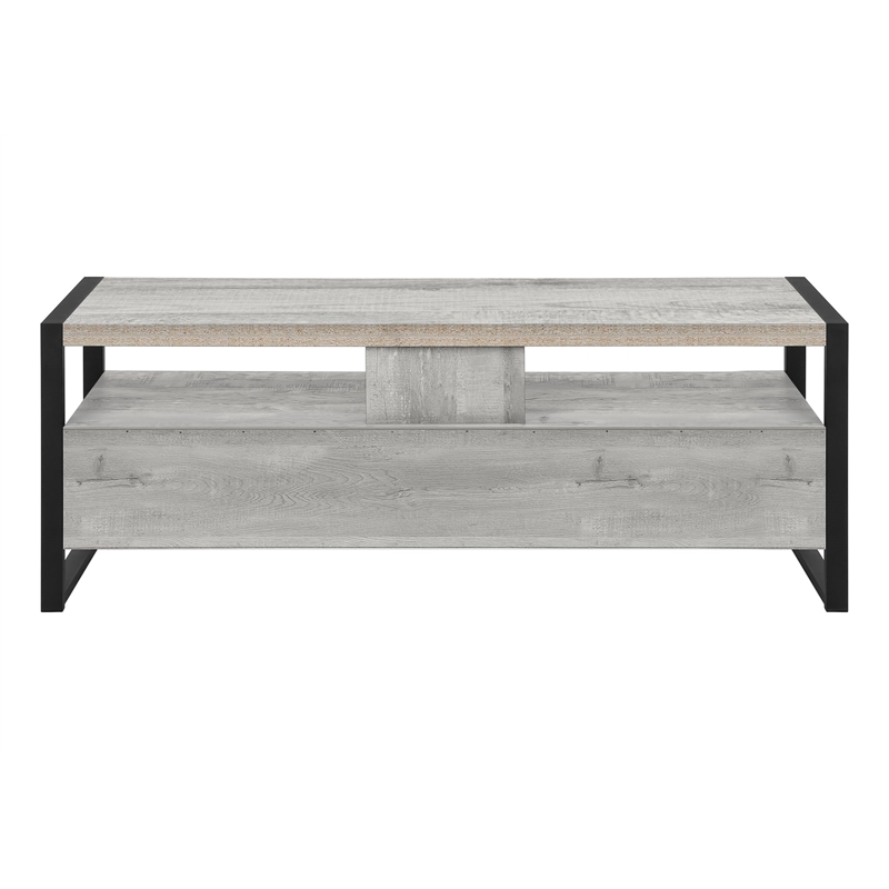 Tv Stand 60 Inch Console Storage Drawers Living Room Bedroom Metal Grey