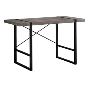 Computer Desk Home Office Laptop 48&quotL Work Metal Laminate Brown Black