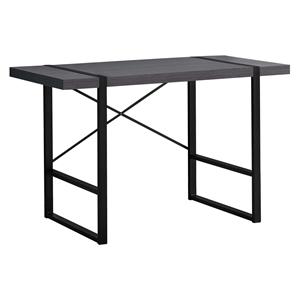 Computer Desk Home Office Laptop 48&quotL Work Metal Laminate Grey Black