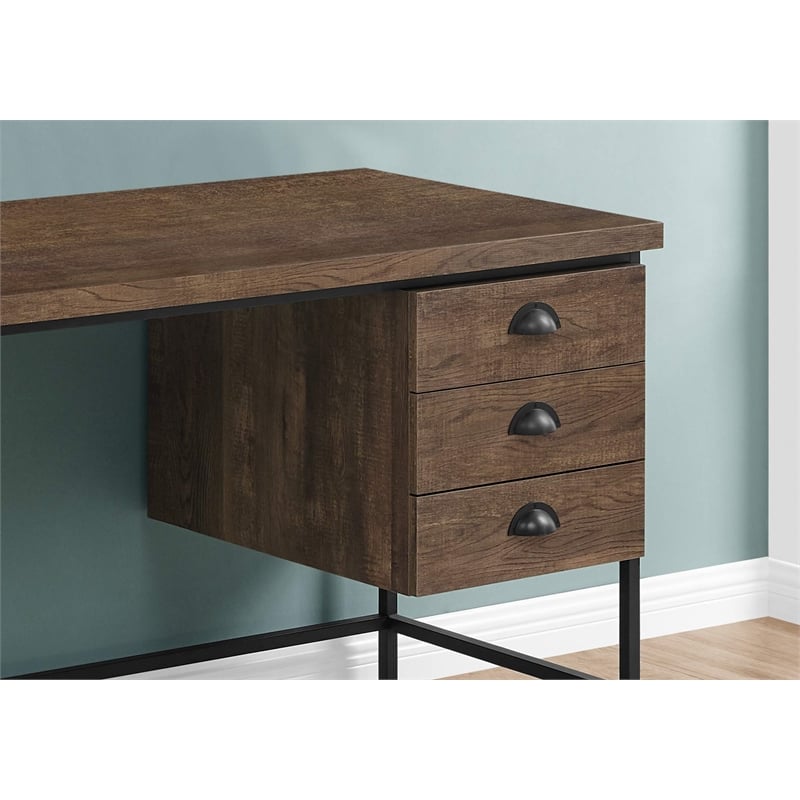Computer Desk Home Office Laptop Storage Drawers 55