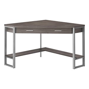 computer desk home office corner 42&quotl work laptop metal brown