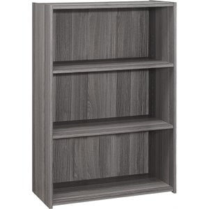 Bookshelf Bookcase 4 Tier 36&quotH Office Bedroom Laminate Grey Transitional