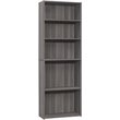 Bookshelf Bookcase 6 Tier 72&quotH Office Bedroom Laminate Grey Transitional