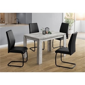 Dining Table 48&quot Rectangular Small Kitchen Dining Room Laminate Grey