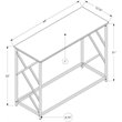 Accent Table Console Entryway Narrow Sofa Living Room Bedroom Metal Grey