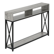 Accent Table Console Entryway Narrow Sofa Living Room Bedroom Metal Grey