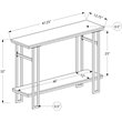 Accent Table Console Entryway Narrow Sofa Living Room Bedroom Metal Grey