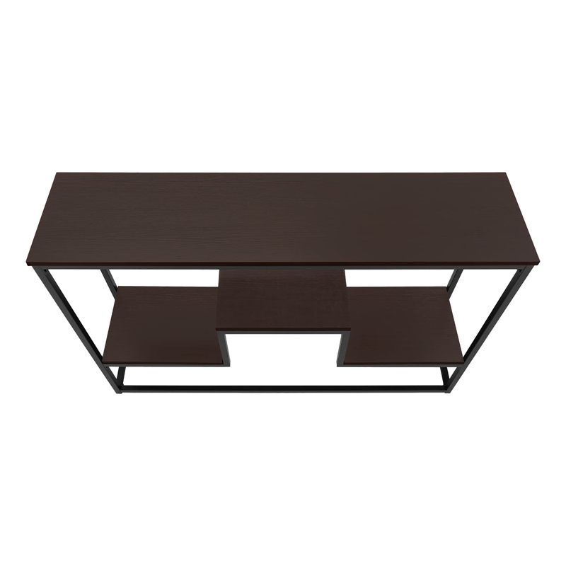 Accent Table Console Entryway Narrow Sofa Bedroom Metal Brown