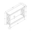Accent Table Console Entryway Narrow Sofa Bedroom Metal Brown