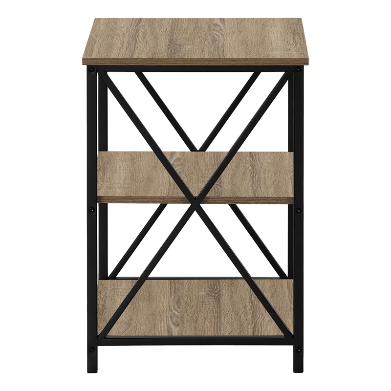Accent Table Side End Nightstand Lamp Living Room Bedroom Metal Brown