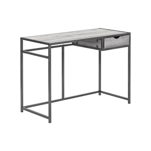 Computer Desk Home Office Laptop Storage Drawer 42&quotL Work Metal Grey