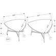 Table Set 2pcs Set Coffee End Side Accent Living Room Metal Beige Black