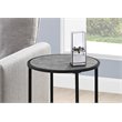 Accent Table Side Round End Nightstand Lamp Bedroom Metal Grey