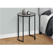 Accent Table Side Round End Nightstand Lamp Bedroom Metal Grey