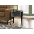 Accent Table Side End Nightstand Lamp Living Room Bedroom Metal Grey