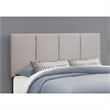 Bed Queen Size Platform Bedroom Frame Upholstered Linen Look Grey
