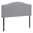 Bed Headboard Only Queen Size Bedroom Upholstered Pu Leather Look Grey