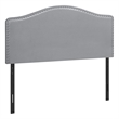 Bed Headboard Only Full Size Bedroom Upholstered Pu Leather Look Grey
