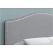 Bed Headboard Only Full Size Bedroom Upholstered Pu Leather Look Grey