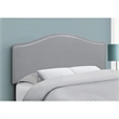 Bed Headboard Only Full Size Bedroom Upholstered Pu Leather Look Grey