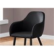 Dining Chair Set Of 2 Side Kitchen Dining Room Pu Leather Look Black
