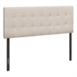 Bed Headboard Only Queen Size Bedroom Upholstered Linen Look Beige