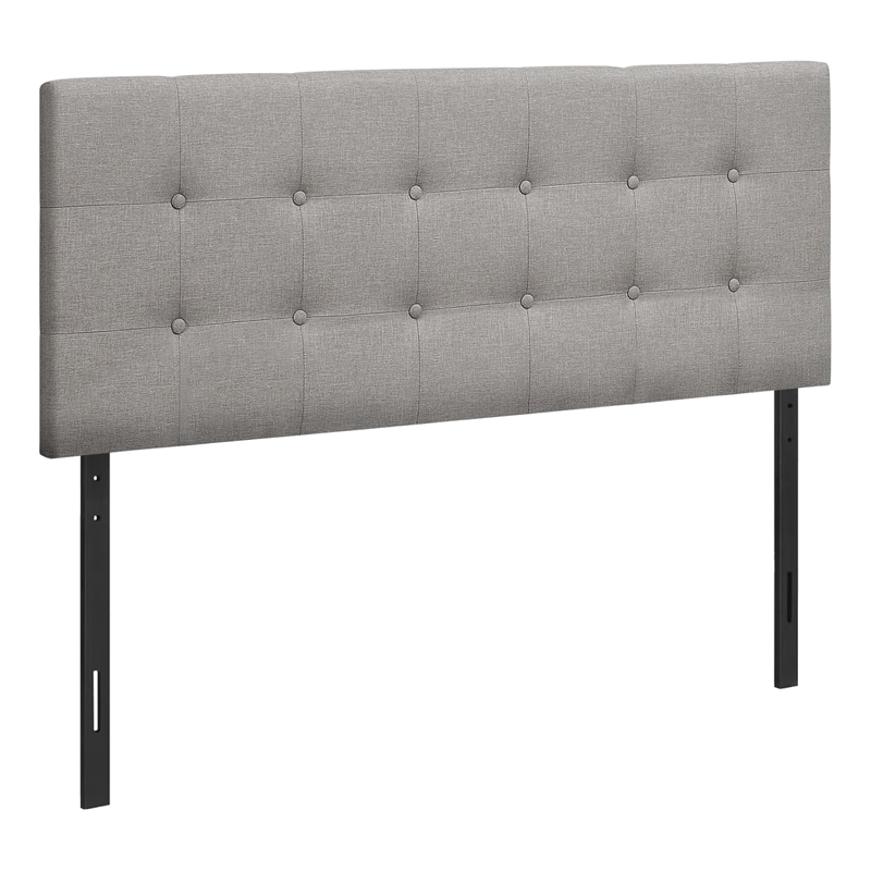 Bed Headboard Only Full Size Bedroom Upholstered Linen Look Beige