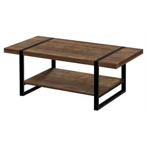 Coffee Table Accent Cocktail Rectangular Living Room 48&quotL Metal Brown