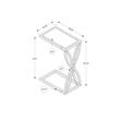 Accent Table C-shaped End Side Snack Living Room Bedroom Metal Grey