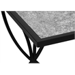 Accent Table C-shaped End Side Snack Living Room Bedroom Metal Grey