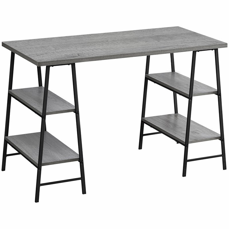 Computer Desk Home Office Laptop Storage Shelves 48