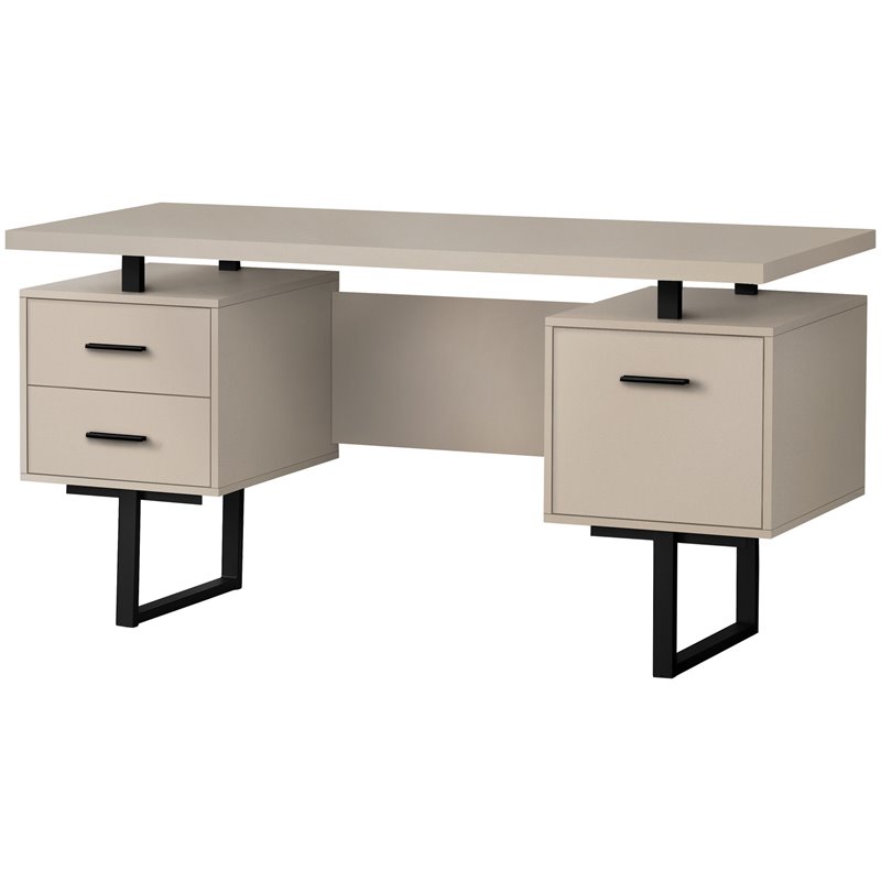Computer Desk Home Office Laptop Storage Drawers 60